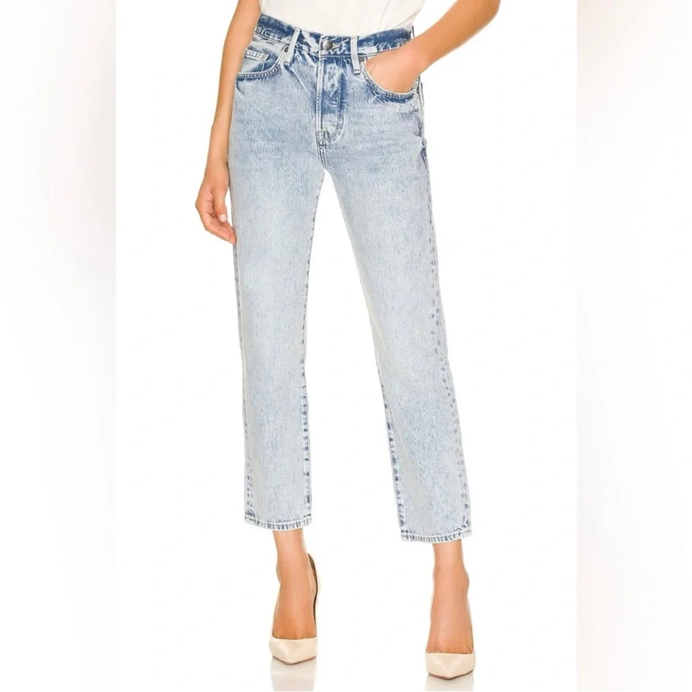 FRAME DENIM Le Original High Rise Slim Straight Leg Jeans Richlake - Picture 6 of 8